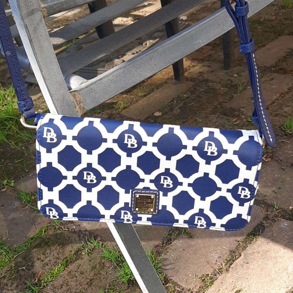 Dooney and Bourne small blue and white bag